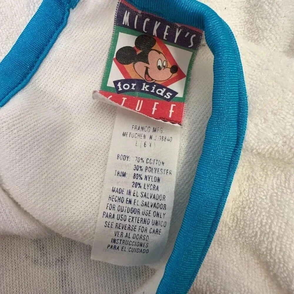 Vintage Disney Mickeys Stuff for Kids Toddler Beach Coverup Terry Cloth Size M/L